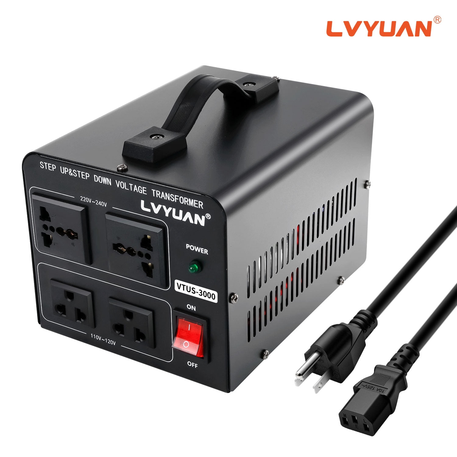 LVYUAN 3000W Step Up/Down Voltage Transformer, 110V to 220V