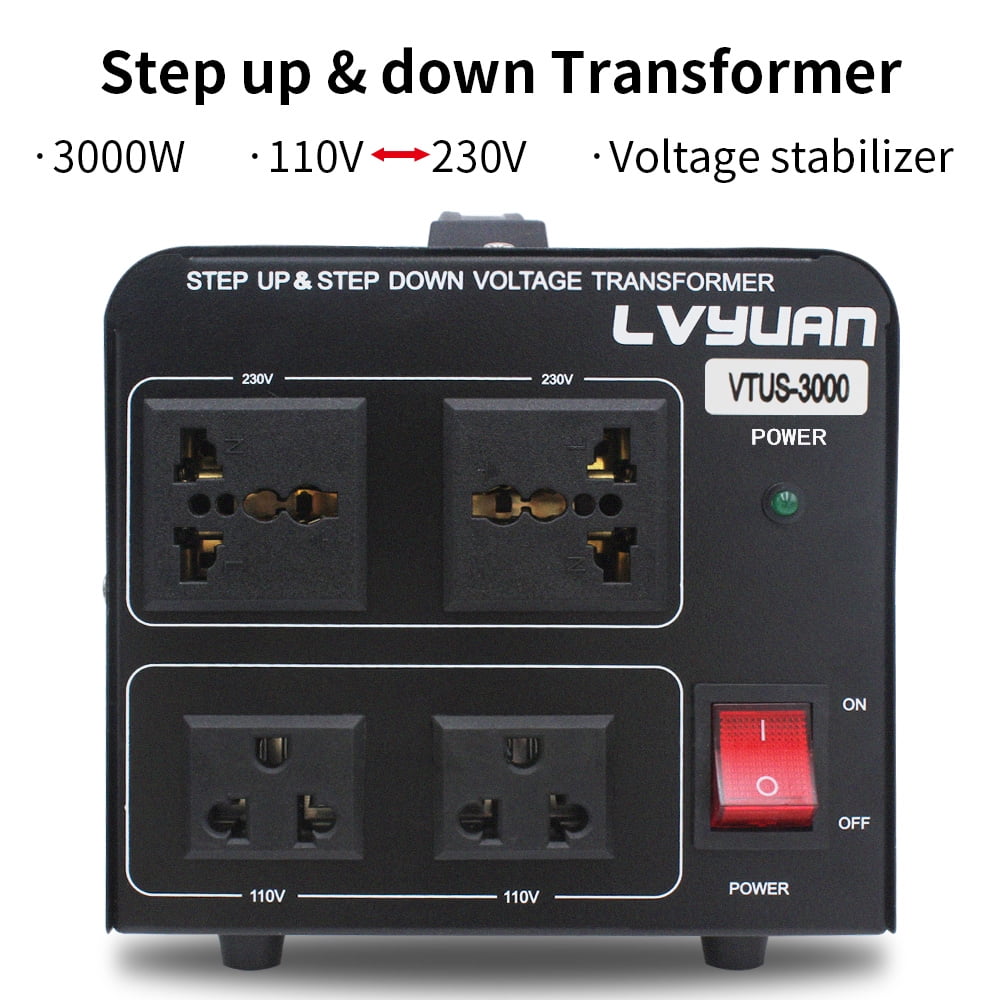 LVYUAN 5000 Watts Peak Voltage Converter Transformer Step Up/Down 110V to  220V 220V to 110V