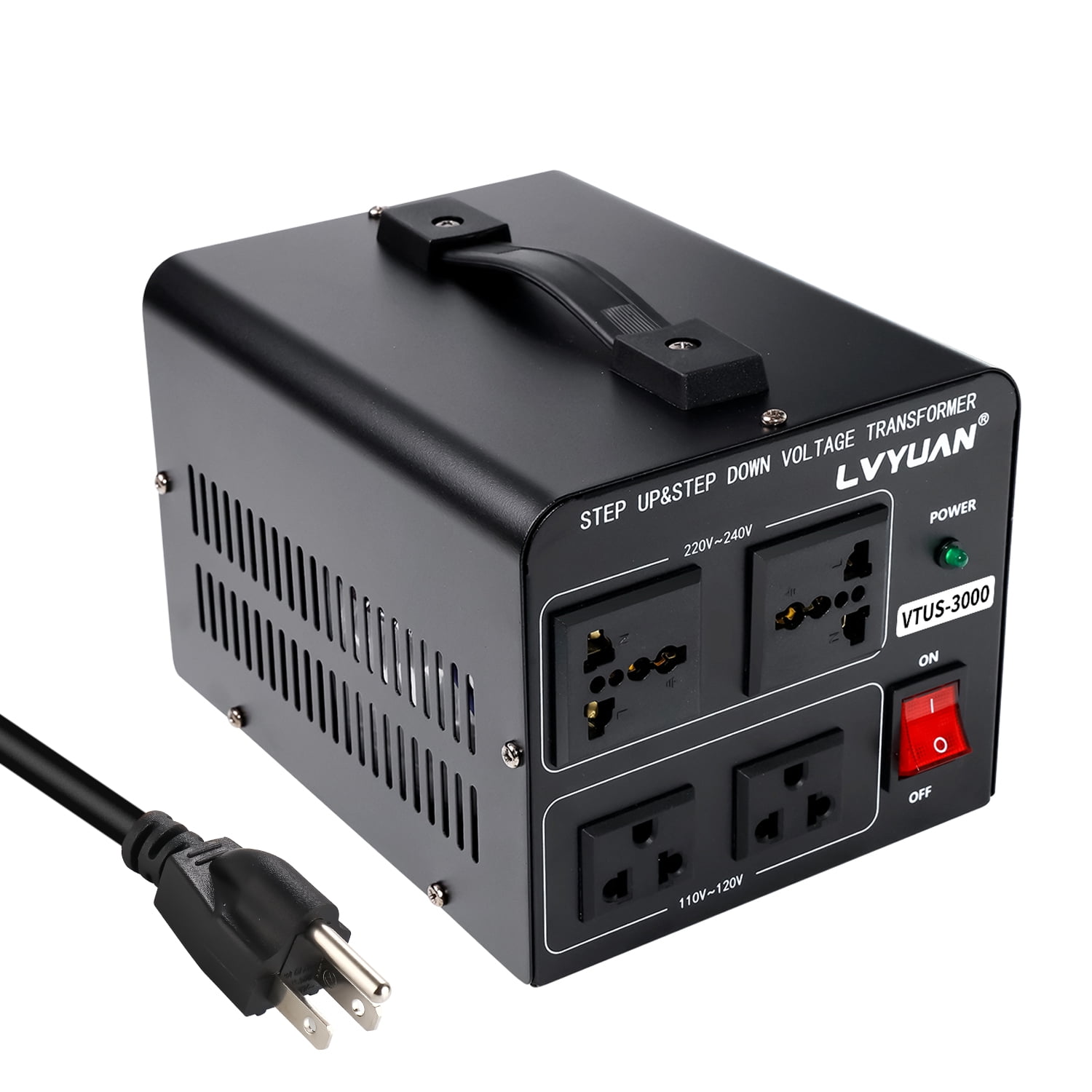 Lvyuan 変圧器 Step Up&Down 110v-240v 3000W LVYUAN 3000 WATT VOLTAGE CONVERTER STEP UP/DOWN AC 110V/120V