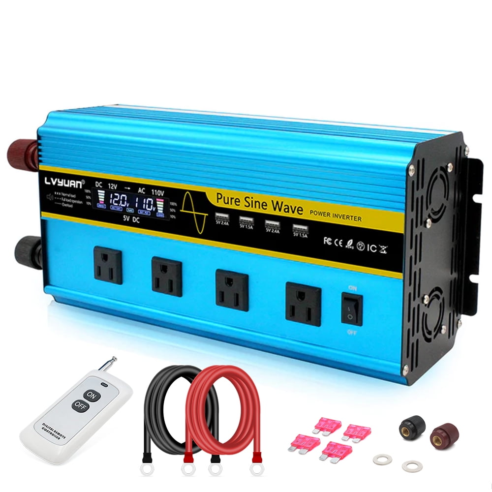 LVYUAN Portable 3000W Power Inverter, DC 12V to AC