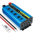 thumbnail image 1 of LVYUAN 3000W Pure Sine Wave Power Inverter 6000W Peak DC 12V to AC 110V Car Converter with LCD Display, Remote Control, 4 AC & 4 USB Ports, for Car, RV, Truck, Camping, Off-Grid, Home Backup Blue, 1 of 11
