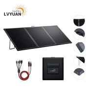 LVYUAN 300W Solar Panel Foldable Solar Panel Charger with Adjustable Kickstands Portable Waterproof IP67 24.5% High Efficiency for RV, Camping, Home, Outdoor, Power Station, off Grid