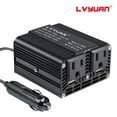 thumbnail image 1 of 300W Modified Sine Wave Power Inverter 12V DC to 110V AC Vehicles Converter 2 AC Outlets + 2USB Charger Car Plug Adapter for Laptop, Computer, Car, RV, Camping & Home Black, 1 of 8