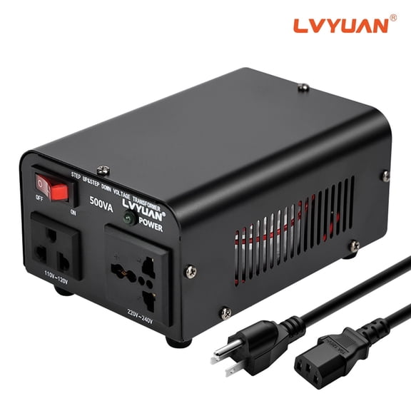 LVYUAN 500 Watt Voltage Transformer Converter Step Up/Down 110V 120V to 220V-240V / 220V-240V to 110V 120V
