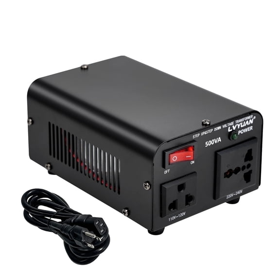 EFFORTWAY 500 Watts Voltage Transformer Step up 110V to 220V Step down 220V to 110V Voltage Converter