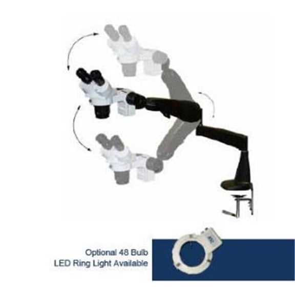 LW Scientific DM 10x-20x Dual Mag Stereoscope on Pneu-Flex Arm