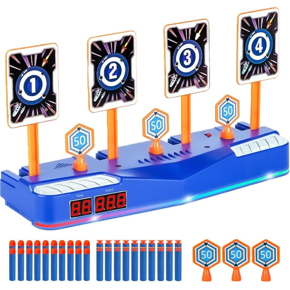 LWBDD Digital Electronic Shooting Targets with 40 Bullets, Scoring Auto Reset 4 Targets