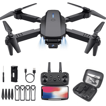 LWBDD Drones with Camera 1080P HD FPV Foldable Drone RC Quadcopter 360° Flips Headless Mode Gifts for Kids and Adults Beginner, Black