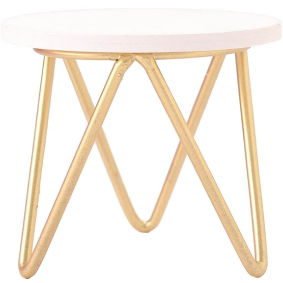 LWEEIN Miniature Wood Round Home Decor Style End Table