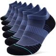 thumbnail image 1 of LWFBDTK Men's Ankle Running Socks, 6-Pairs, Low Cut Cushioned Socks with Arch Support, Moisture Wicking, Size L (9-12.5), Blue, 1 of 7