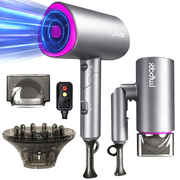 Ionic Hair Dryer, LWFBDTK 2100W Professional Blow Dryer, Negative Ion Technolog Drying with 3 Heating, 2 Speed, 2 Nozzle for Home Salon Travel