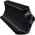 thumbnail image 1 of LWFBDTK Women Crew Athletic Socks, 5-Pairs, Cushioned Athletic Running Socks, Breathable Casual Long Socks, Size L (9-12.5), Black, 1 of 7