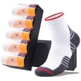 thumbnail image 1 of LWFBDTK Men’s Crew Athletic Socks, Moisture Wicking Cushioned Socks, 5 Pack White (Shoe Size 7-12), 1 of 5