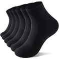 thumbnail image 1 of LWFBDTK Women Crew Ankle Socks, 6-Pairs, Soft Breathable Moisture Wicking Socks, Size L (9-12.5), Black, 1 of 9