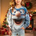 thumbnail image 1 of LWFFDAW Boys Girls Christmas Crewneck Sweatshirt Santa Claus Print Long Sleeve Oversized Sweatshirt Lightweight Loose Fit Comfy Casual Fall Sweatshirts, 1 of 9