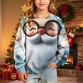 thumbnail image 1 of LWFFDAW Boys Girls Christmas Crewneck Sweatshirt Santa Claus Print Long Sleeve Oversized Sweatshirt Lightweight Loose Fit Comfy Casual Fall Sweatshirts, 1 of 7