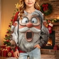 thumbnail image 1 of LWFFDAW Boys Girls Christmas Crewneck Sweatshirt Santa Claus Print Long Sleeve Oversized Sweatshirt Lightweight Loose Fit Comfy Casual Fall Sweatshirts, 1 of 7