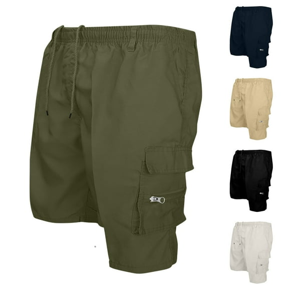 LWFFDAW Cargo Shorts for Men Outdoor Hiking Athletic Shorts Gym Workwear Cargo Shorts with Multi Pockets