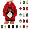 thumbnail image 1 of LWFFDAW Christmas Pet Pouch Hoodie for Women Long Sleeve Sherpa Fleece Hoodies Winter Warm Oversized Pullover Hooded Sweatshirts, 1 of 6