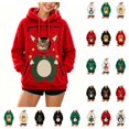 thumbnail image 1 of LWFFDAW Christmas Pet Pouch Hoodie for Women Long Sleeve Sherpa Fleece Hoodies Winter Warm Oversized Pullover Hooded Sweatshirts, 1 of 6