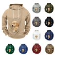 thumbnail image 1 of LWFFDAW Dog Pouch Hoodie for Men Long Sleeve Pet Carrier Oversized Hoodie Loose Comfy Casual Hooded Sweatshirt with Pocket, 1 of 6