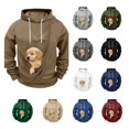 thumbnail image 1 of LWFFDAW Dog Pouch Hoodie for Men Long Sleeve Pet Carrier Oversized Hoodie Loose Comfy Casual Hooded Sweatshirt with Pocket, 1 of 6
