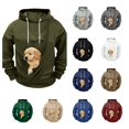 thumbnail image 1 of LWFFDAW Dog Pouch Hoodie for Men Long Sleeve Pet Carrier Oversized Hoodie Loose Comfy Casual Hooded Sweatshirt with Pocket, 1 of 6
