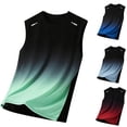 thumbnail image 1 of LWFFDAW Gradient Tank Tops Men Sleeveless Breathable Summer Top Running Athletic Muscle Shirts Casual Crew Neck Beach Shirt Big and Tall Mens Tanks, 1 of 8