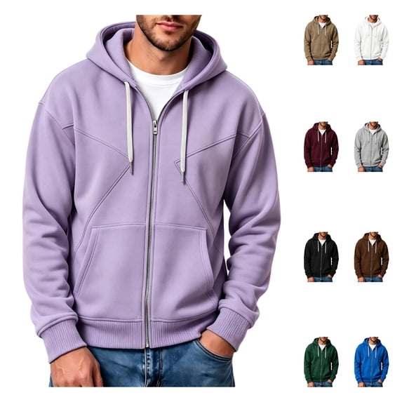 LWFFDAW Men Oversized Hoodies Long Sleeve Casual Zip Up Hoodie Fall Loose Fit Comfy Y2k Hoodie with Pockets