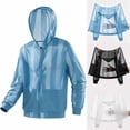 thumbnail image 1 of LWFFDAW Mesh Hoodie Jacket for Men Full Zip Hollow Out Sun Protection Jacket Lightweight Long Sleeve Quick Dry Hiking Running Jackets, 1 of 8