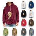 thumbnail image 1 of LWFFDAW Pet Carrier Hoodie Men Long Sleeve Dog Pouch Fuzzy Fleece Hoodies Winter Warm Loose Comfy Casual Hooded Sweatshirt with Pocket, 1 of 6