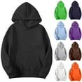 thumbnail image 1 of LWFFDAW Flannel Hoodie Jacket Men Long Sleeve Plaid Button Down Hoodies Shirt Fall Loose Fitting Casual Hooded Sweatshirt with Pockets, 1 of 7