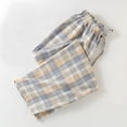 thumbnail image 1 of LWFFDAW Plaid Pajama Bottoms Elastic Waist Drawstring Lounge PJ Pants Fall Breathable Soft Comfy Casual Pajama with Pockets, 1 of 3