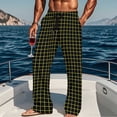 thumbnail image 1 of LWFFDAW Plaid Pajama Bottoms for Men Elastic Waist Drawstring Straight Leg Pajama Pants Soft Sleep Lounge Pj Pants with Pockets, 1 of 6