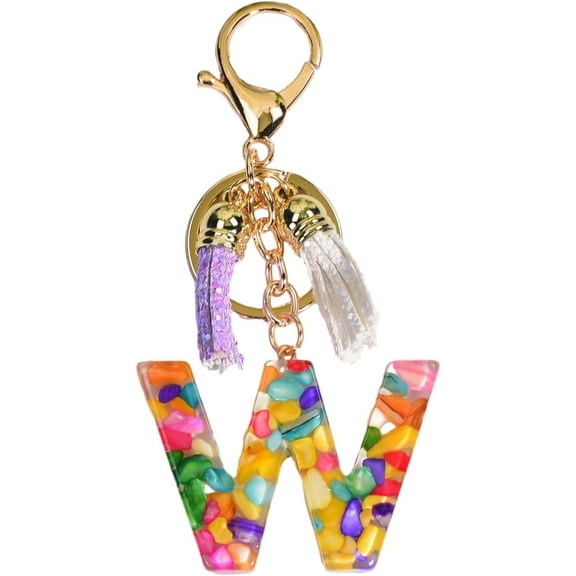 LWHAO Gold Letter Keychain, Gold Letter Keyring Keyrings Metal Keychain for Women Purse Handbags