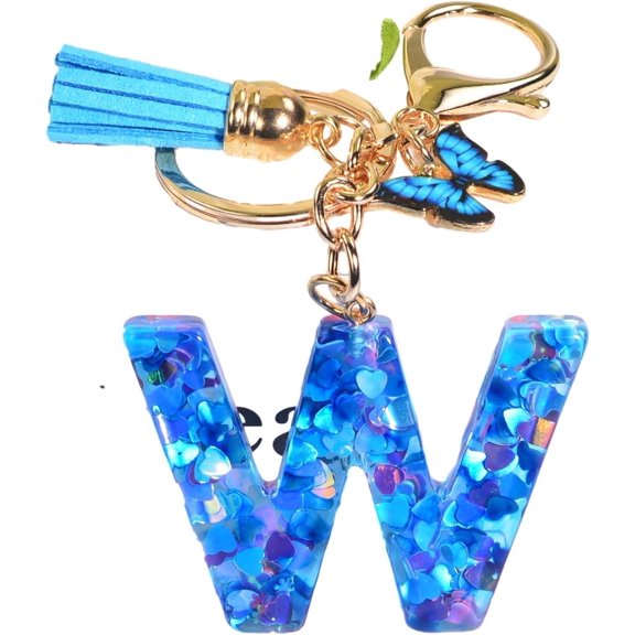 LWHAO Initial Gold Letter Keychain, Backpack Gold Letter Keyring Keyrings Metal Keychain for Women Purse Handbags ﻿