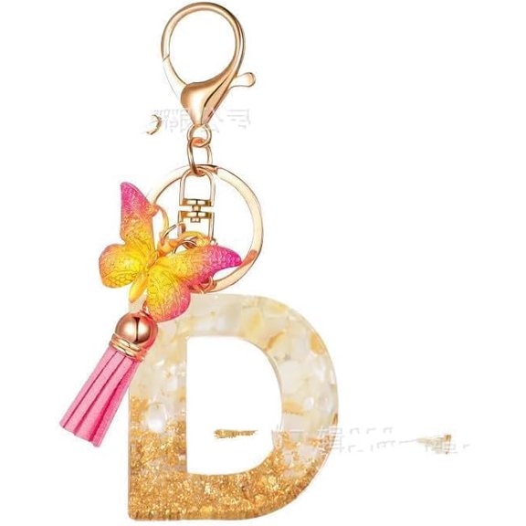 LWHAO Letter Keychain:26 Letters A-Z Initial Letter Keychain,Gold Backpack Keychains for Girls Boys