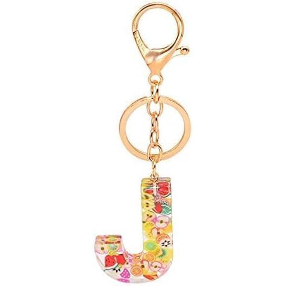 LWHAO Letter Keychain,26 Letters Decorative Letter Keychain,Large Letter Name Keychain for Women Girls Men Teenager Gift