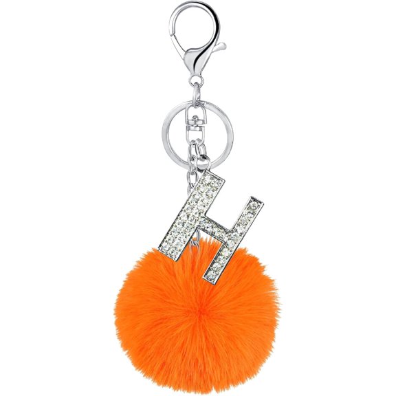 LWHAO Silver Letter Keychain, Silver Letter Keyring Keyrings Metal Keychain for Women Purse Handbags