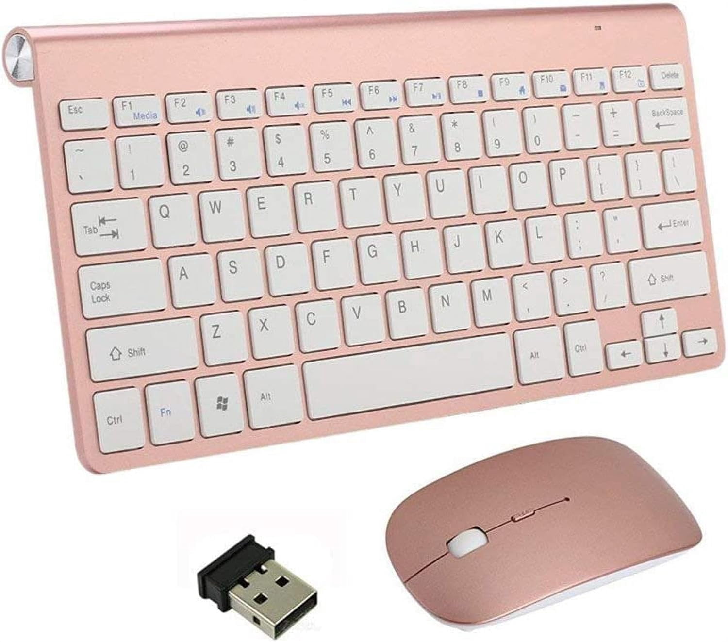 QS-601 Tastiera E Mouse Cablati 2.4G - Combo USB Plug & Play, Layout US QWERTY, Nero