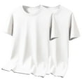 thumbnail image 1 of LWITHSZG 2 Pack Big and Tall Shirts for Men Casual Solid Short Sleeve Blouses Lightweight Basic Tees Beach Vacation Summer Tops M-5XL, 1 of 8