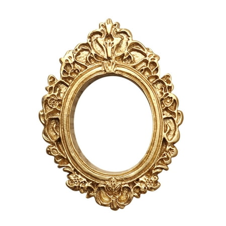 LWITHSZG 5.3 cm x 7.1 cm Gold Oval Picture Frames