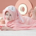 thumbnail image 1 of LWITHSZG Baby Hooded Towel Flannel Baby Towel Soft Absorbent Infant Towels Hooded Towel Bear Baby Bath Towel with Hood for Girls, Babies, Newborn Boys, Toddler (27X55 inches), 1 of 7