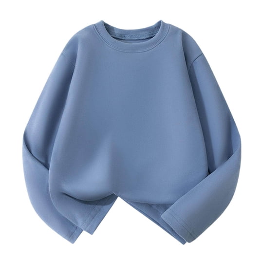 LWITHSZG Boys Crewneck Sweatshirt Soft Comfy Warm Long Sleeve Going Out Sweatshirts Athletic Workout Pullover Tops Size 3-15 Years