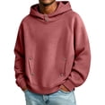 thumbnail image 1 of LWITHSZG Button Decor Hoodies for Men Y2k Long Sleeve Pullover Sweatshirt with Pockets Streetwear Loose Fit Athletic Sweatshirts XL, 1 of 6