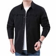 thumbnail image 1 of LWITHSZG Button Down Shirt Men Loose Fit Collared Long Sleeve Shirts Fall Lightweight Going Out Tops Work Casual Outerwear with&nbsp;Pockets, 1 of 6