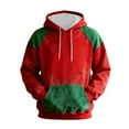 thumbnail image 1 of LWITHSZG Christmas Hoodies for Men Trendy Red and Green Hooded Sweatshirt Festival Outfits Fall Winter Warm Long Sleeve Going Out Tops with Pocket Size S, 1 of 4