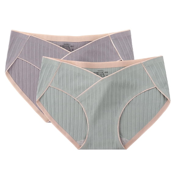 LWITHSZG Cotton Briefs for Women Low Rise Stretchy Maternity Underwear Seamless Comfy Breathable Panties Pregnancy Clothes M-XXL