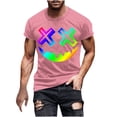 thumbnail image 1 of LWITHSZG Gradient Rainbow Halloween Shirts for Men Trendy Short Sleeve Graphic Tees Big and Tall Casual T-Shirt Streetwear Festival Tops XXL, 1 of 5