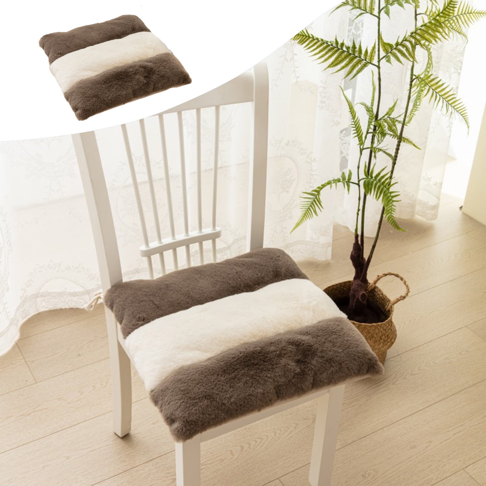 LWITHSZG Gripper Overstuffed Universal NonSlip Dining Chair Cushions